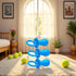 Xinjincang 3Pcs Blue Dog Pacifier Chew Toys, Mini Bite Resistant Bell Shape Rubber Pacifier Pet Dog Puppy Molar Chew