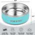 42oz Stainless Steel Dog Bowls with Rubber Bottom Non-Slip Double Wall Metal Outdoor Dog Food and Water Bowls Weighted Insulated Pet Feeding Bowl for Small,Medium Sized Dogs or Cats