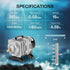 VIVOSUN 317GPH Commercial Air Pump, 15W, 6 Outlet, 20 L/Min for Hydroponic Systems and Aquariums