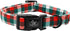 Elegant Christmas Dog Collar, Red Plaid Adjustable Collar for Medium Dogs, Holiday Gift for Pets