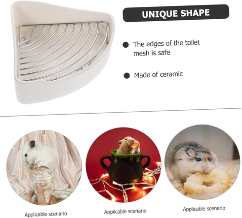PERSELOSO Rabbit Training Potty Guinea Pig Cage Liner Corner Litter Box Portable Litter Pan for Hamsters