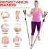 RENRANRING Resistance Bands for Working Out, 150LBS Set with Handles, Ankle Straps for Muscle Training