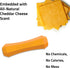 Playology Squeaky Dog Toy Fetch Stick, Durable Rubber Toys for Medium Dogs, Cheddar Cheese Scented Floating Toy