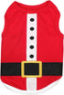 Parisian Pet Dog T-Shirt, Embroidered Santa Outfit, Cotton Christmas Dog Shirt, Large, Machine Washable