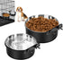 2 Pack No Spill Dog Crate Water Bowls, Hanging Stainless Steel Bowls for Pet Cage Accessories