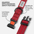 Reflective Dog Collar for Small, Medium, Large Dogs - CollarDirect with Quick Release Buckle, Nylon (10-13 Inch, Red)