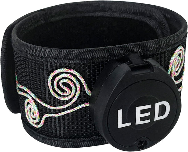 Luwint Glow in The Dark LED Light Up Armband - Safety Wristband for Night Walking, Running (1 Piece, 3 Modes)