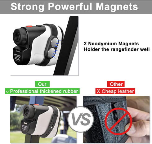 iGuerburn Golf Range Finder Magnetic Strap, Rangefinder Holder Mount Strong Magnet Secure Attract to Golf Cart