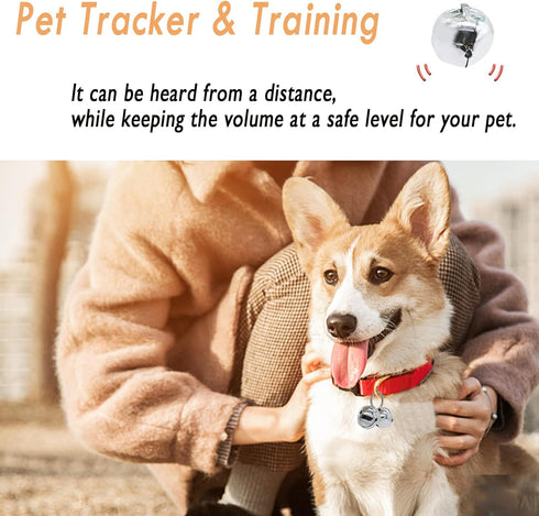 Large Handmade Metal Dog Bells - Collar Loud Bells for Pet Tracker & Training (Silver)