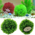 Red Artificial Flowers, Fake Pine with Base Grass Fish Tank Ornament, Aquatic Plant Landscape Decor for Aquarium