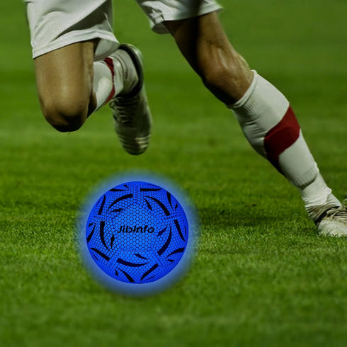 Light Up Soccer Ball Size 5 - Glow in The Dark for Day & Night Games, Gifts for Men, Youth, and Adults