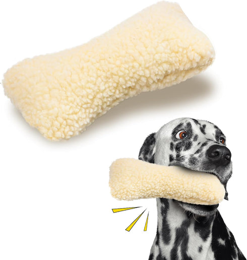 SPOT Vermont Style Fleece Bone Dog Toy, 9in, Soft Plushie for Medium Dogs & Puppies, Built-in Squeaker