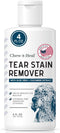 Tear Stain Remover for Dogs and Cats - 4 oz Solution to Dissolve Eye Buildup, Reduces Staining with Aloe Vera