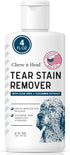 Tear Stain Remover for Dogs and Cats - 4 oz Solution to Dissolve Eye Buildup, Reduces Staining with Aloe Vera