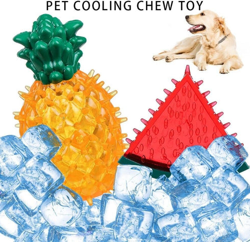 3Pcs Puppies,Summer HomeSoGood Dog Cooling Chew Toys,Cooling Teething Toy for Interactive Squeaky Toys,Small and Medium