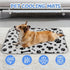 Generic 28" X22" Cooling Mat for Cats Dogs Ice Silk Cooling Mat Dogs Animal Paw Bone Design Dog Beds for Small Washable