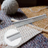 2 Pieces Macrame Comb Set - Stainless Steel Metal Combs for Dog Cat Grooming, Macrame Brush Supplies (Silver)