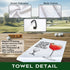 Swing Swear Repeat Golf Towel - Polyester and Cotton Blend Printed Funny Accessories for Men Women Golf Gift