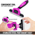 Pet Deshedding Tool Cleaning Brush, Stainless Steel Knot Detangler Comb for Dogs & Cats, Reduces Shedding