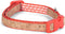 The Dodo Cork Dog Collar, Red Dodo Print, Size Large, Adjustable Snap Together, Pinch Release Buckle for Dogs.