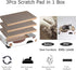 3 Packs Cat Scratcher Pad with Box, Durable Cardboard Refill, 3 in 1 Recyclable Cat House