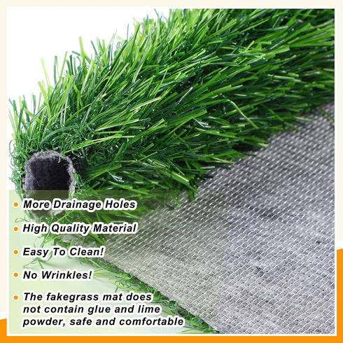 4 18 14 Inch Chinchillas Kigley Pcs Artificial Grass Guinea Pig Pee Pads Reusable x Rabbit Grass Mat Washable Turf Fake