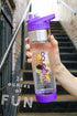 NEW AquaFrut Bottom Loading Fruit Infuser Water Bottle - BPA Free Tritan Plastic, Leak Proof, 24 OZ, Infusion Recipe