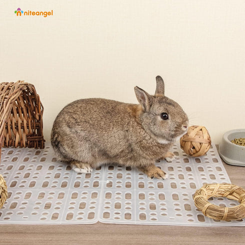 Niteangel 2pcs Rabbit Cage Mat: Durable Foot Pads for Bunny, Guinea Pigs, Chinchillas, Cats, Dogs & Small Pets