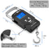 South Bend Digital Fishing Scale and Tape Measure, 110lb/50kg Weight Capacity, Backlit LCD Display (Batteries Included)