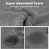 2 Pieces Microfiber Pet Bath Towel, Soft Absorbent Drying Towel for Small Medium Large Dogs and Cats (35 x 20 Inch Grey)