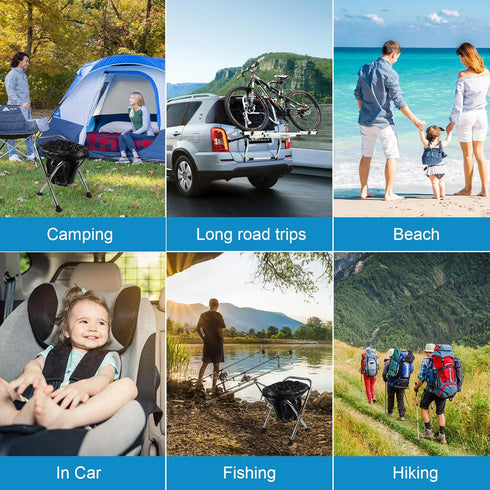 DSUWAZU Portable Toilet for Camping, Portable Toilet Seat, Portable Toilet Travel, Stainless Steel Portable Toilet