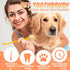 100 Count 10 Potchen Dog Toothbrush Bulk Dual Headed Pet Toothbrush Kit Soft Bristles Long Handle Double Sided for Dog
