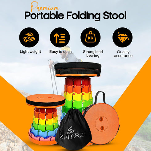 350lbs (1, Upgraded Portable Folding Stool with Seat Cushion and Nylon Bag Adjustable Stool with Load Capacity