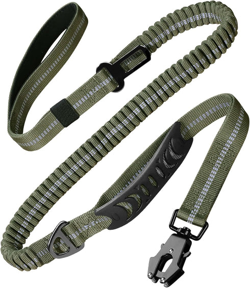 Heavy Duty Dog Leash with 2 Padded Handles & Easy Metal Clip, 4-6FT Shock Absorbing No Pull Leashes for Medium Large