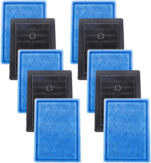 8 Pack Aquarium Filter Cartridge, Compatible for 20 Gallon Fish Tank, Power Filter Replacement for EZ-Change