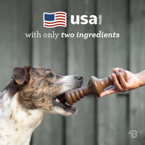 Benebone Zaggler Rolling Dog Chew Toy - Real Bacon for Aggressive Chewers - Made in USA, Large Size