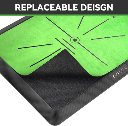 Golf Hitting Mat | Training Mat for Swing Path Feedback, Extra Replaceable Practice Mat 16"x12"