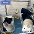 JSLZF Hammock Rat Bed, Cage Platform Accessories, Metal Ferret with Mat, Chew Proof Hanging Squirrel Ledge, Small