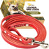 ADITYNA Premium Leather Dog Leash - 6 ft, Heavy-Duty, Soft & Strong for Small/Medium Dogs (Red, 6 ft x 1/2")