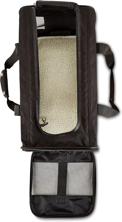 22 19.7Lx12Wx12H Amazon Basics Airline Approved Soft-Sided Mesh Pet Travel Carrier with Shoulder Strap, Removable