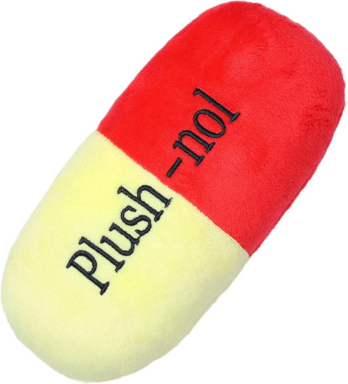 Dog Squeaky Pill Toy - Funny Stuffed Toys for Puppy and Adult Play, Cute Capsule for Training and Fetch for Small