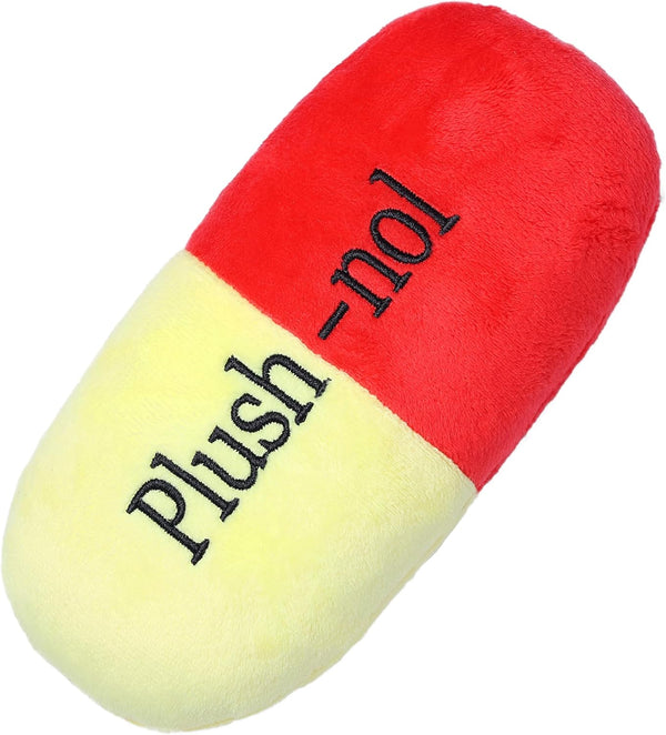 Dog Squeaky Pill Toy - Funny Stuffed Toys for Puppy and Adult Play, Cute Capsule for Training and Fetch for Small