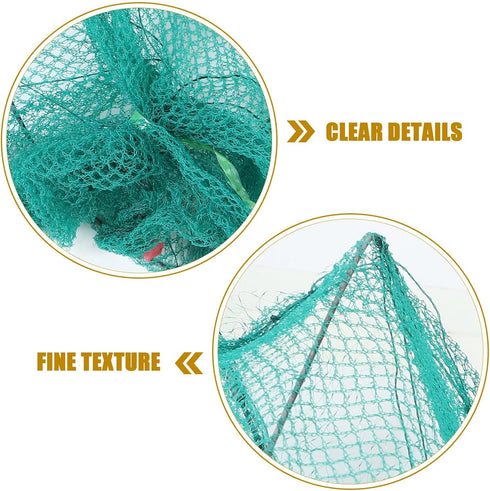 2.5m OSALADI Multi-Segment Shrimp and Crab Trap Net Cage Fishing Bait Catch Net for Outdoor Crayfish Lobster Fishing