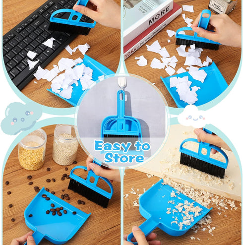6 Pieces Guinea Pig Bed Plush Hamster Mat Bunny Bed Small Animal Sleeping Pads with Cleaning Dustpan Brush (Cute Color,
