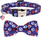 ADOGGYGO American Flag Dog Collar with Bowtie, 4th of July Adjustable Patriotic Collars for Small Medium Large Dogs