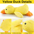 Qbustv Yellow Duck Dog Toy - Large Plush Stuffed Animal Chew Toy for Large Breed Dogs, Interactive Puppy Toy