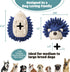 Bella Boo Pets Interactive Dog Toy - Freddy The Hedgehog Blue Treat Ball + Food Dispensing Slow Feeder Puzzle