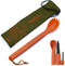 Tapirus Spork Tactical Orange - BPA Free Spoon Fork, Stainless Steel Knife and Fire Starter for Outdoors