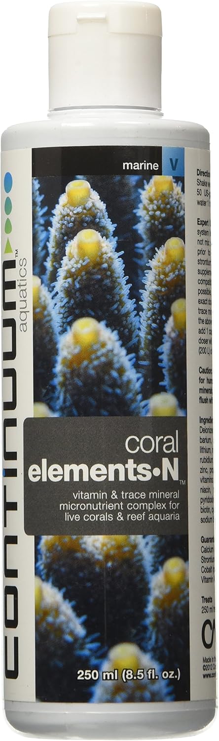 Continuum Aquatics Coral Elements N Nutrient Supplement for Live Corals & Reef Aquarium, 250-ml