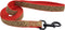 Coastal Ribbon Weave Leash, Brown Leopard on Red, 1" x 6'